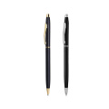 Pretty Gift for Business Office School Hotel Black Ink Black Slim Metal Twist Retractable Twist Bolete Pens Personal